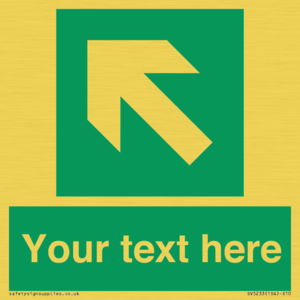 Custom Arrow Top Left Sign